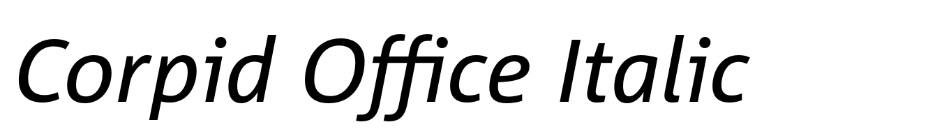 Corpid Office Italic